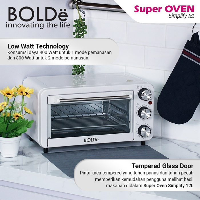 Bolde Super Oven Simplify 12 L - Putih